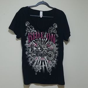 Liberty Women's Ride On Motorcycle Tee